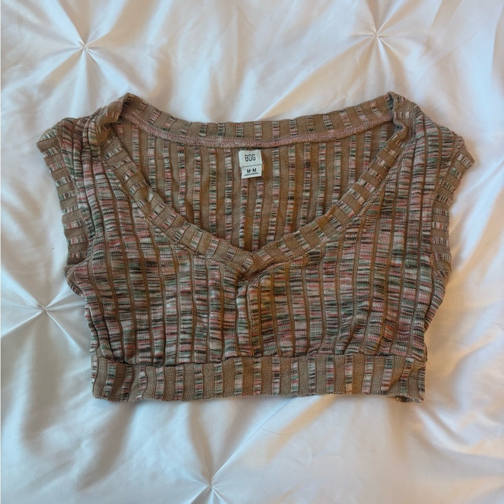 BDG Multicolor Ribbed Crop Top